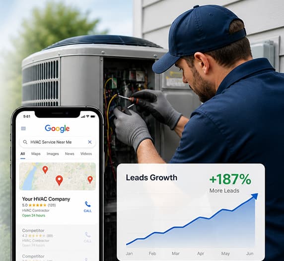 HVAC local SEO lead growth results