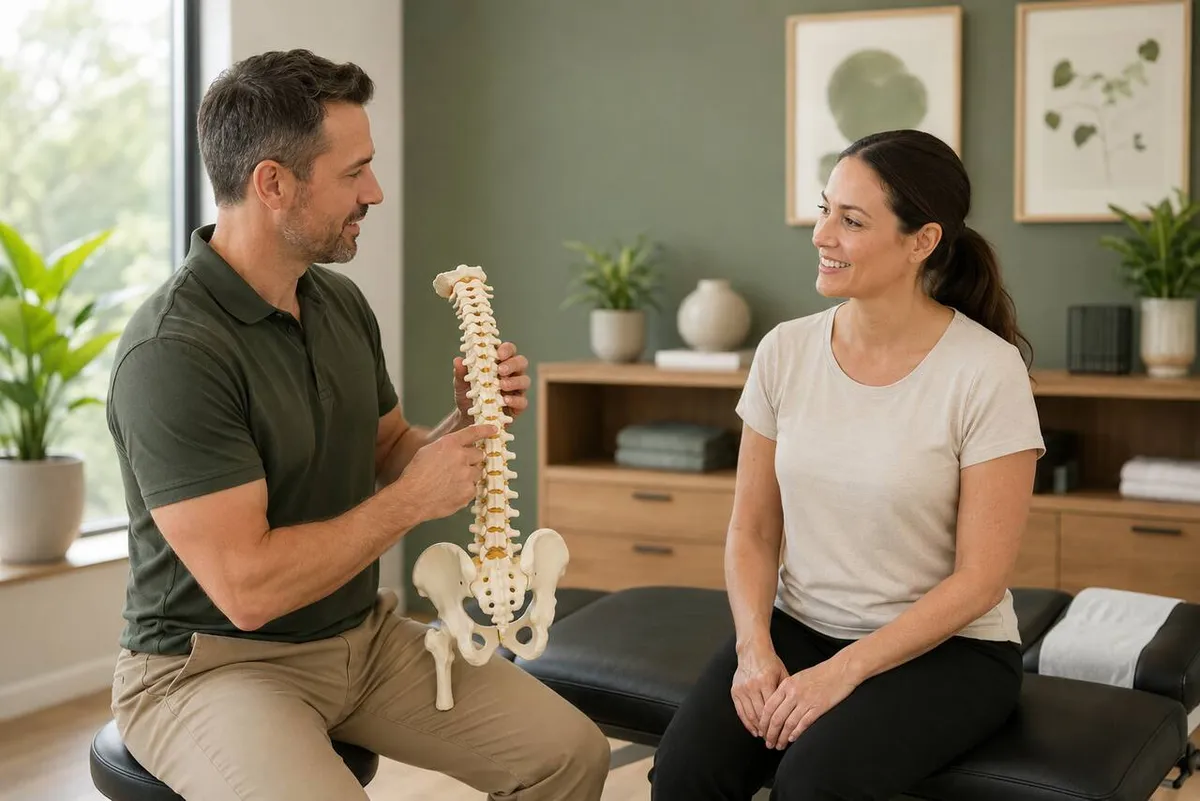 Chiropractic professional at work