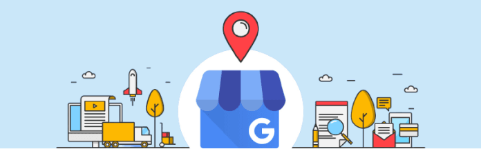Google Business Profile optimization dashboard illustration