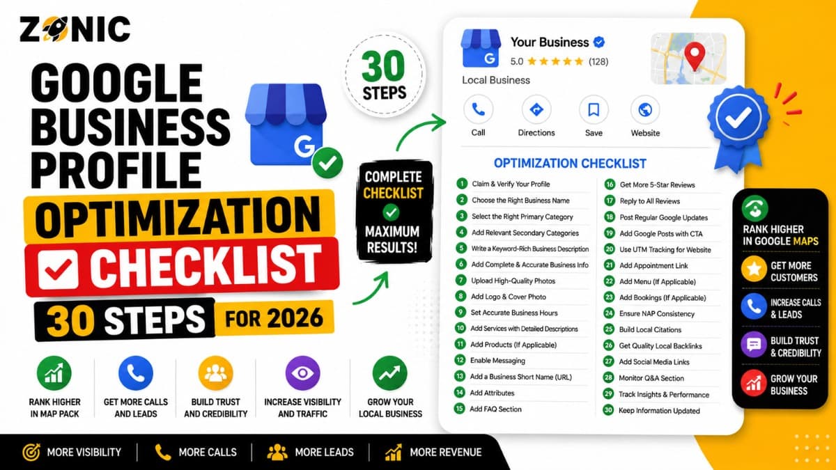 Google Business Profile Optimization Checklist: 30 Steps for 2026