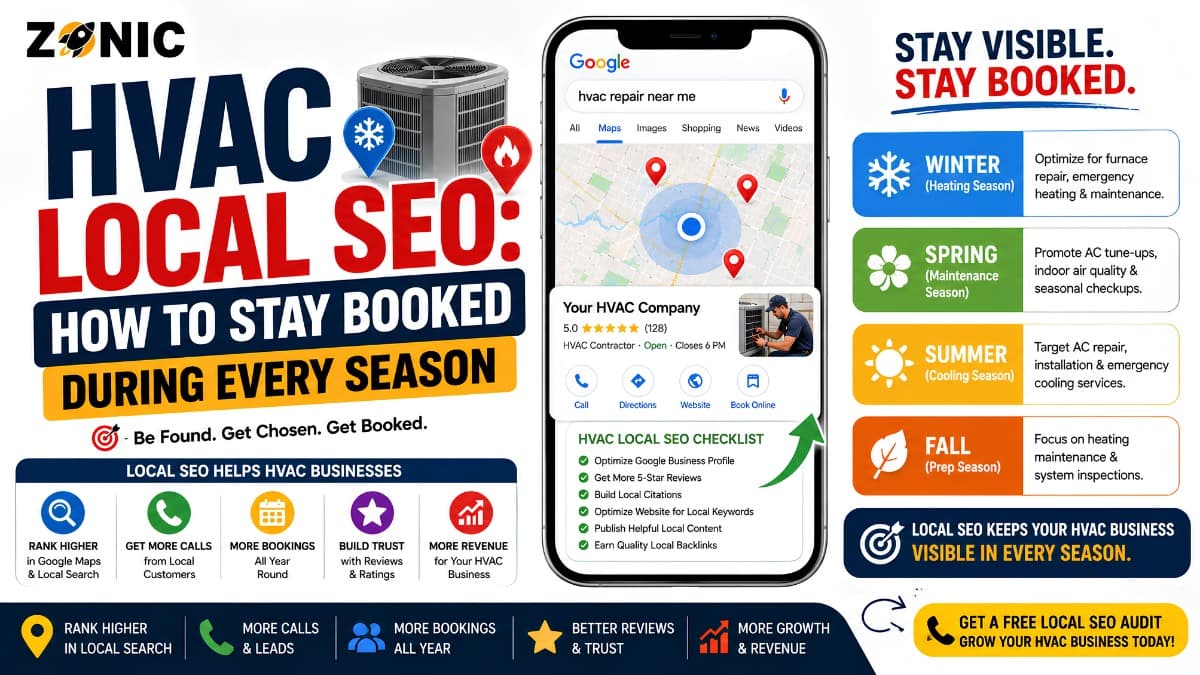 HVAC Local SEO: How to Stay Booked During Every Season