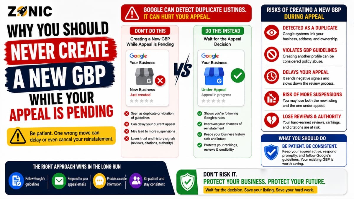 Why You Should Never Create a New GBP While Your Appeal Is Pending