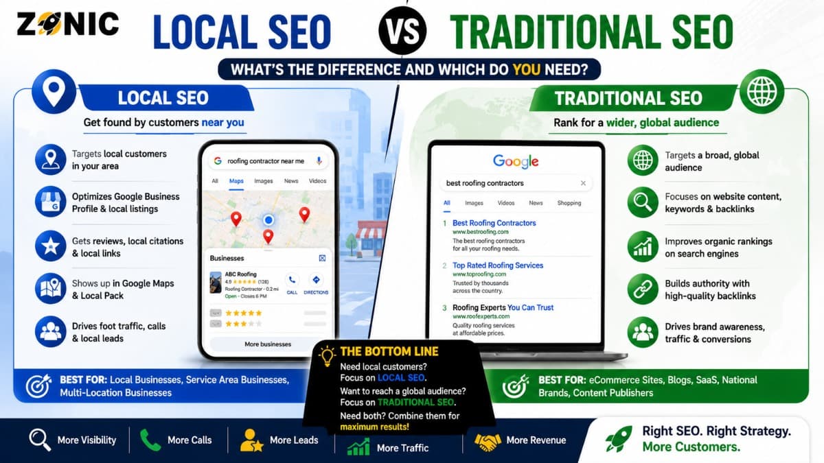 Local SEO vs Traditional SEO: What's the Difference and Which Do You Need?